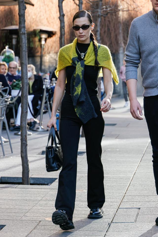 Bella Hadid's Street Style at Milan Fashion Week