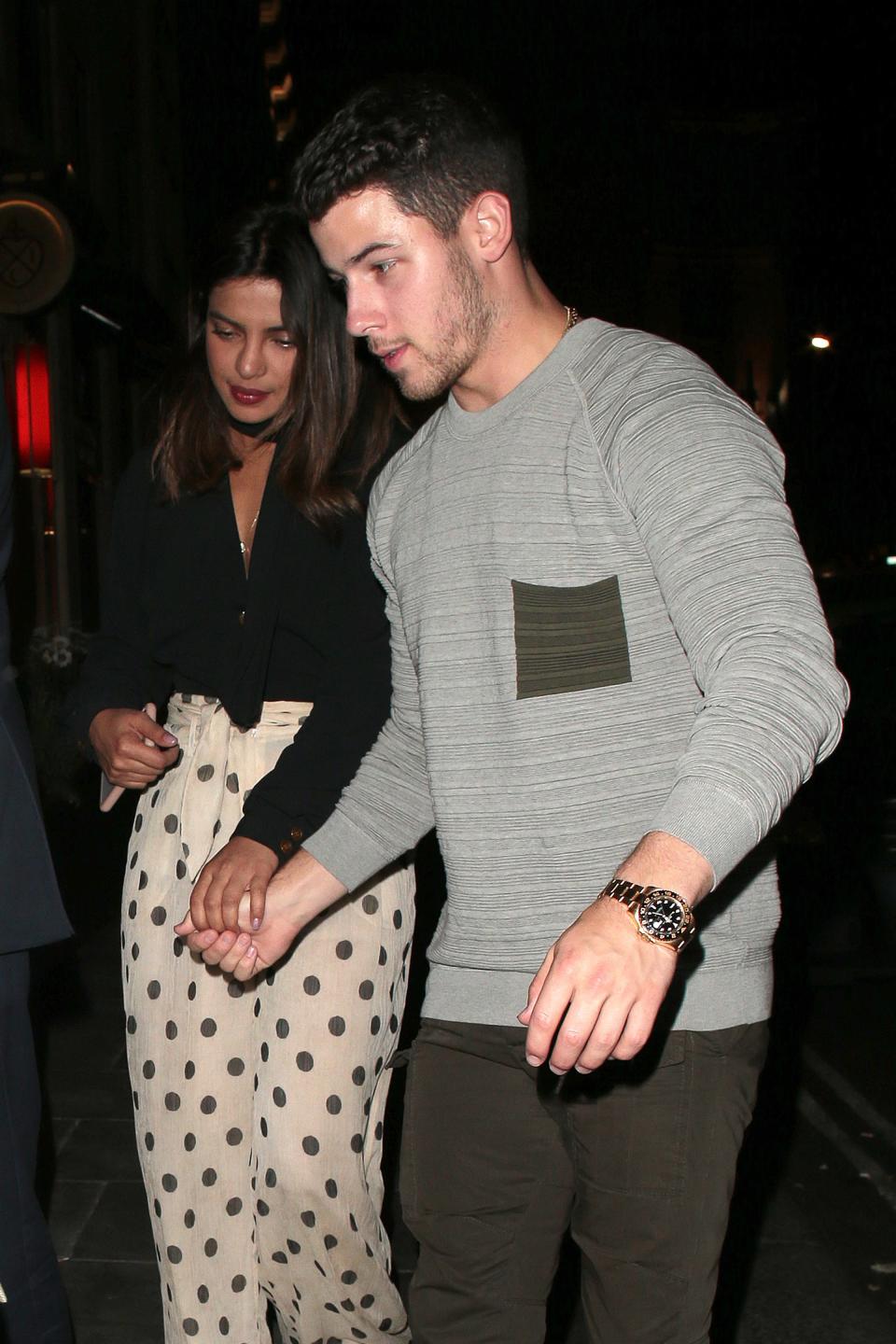 According to new reports, Priyanka Chopra and Nick Jonas got engaged in London on her birthday. They've been dating two months.
