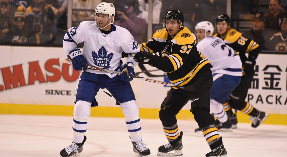 Nazem Kadri did not get his playoffs started on a good note. (Steve Babineau/NHLI via Getty Images)