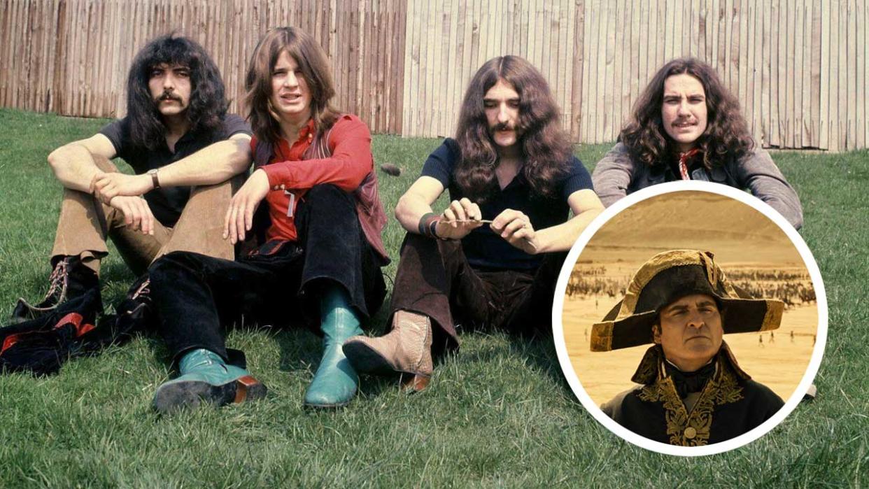  A young Black Sabbath sitting in a back garden, plus Joaquin Phoenix as Napoleon. 