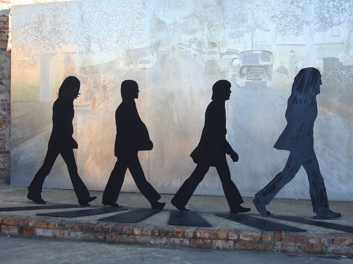 Silhoutette of Beatles at Beatles Park Walnut Ridge Arkansas