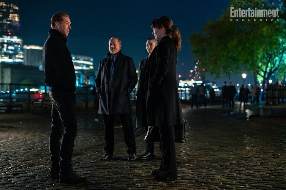 Damian Lewis, David Costabile, Asia Kate Dillon, and Maggie Siff on 'Billions'