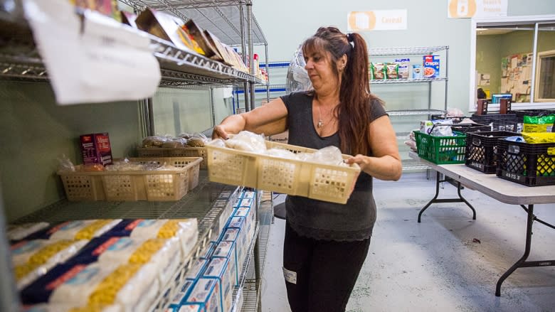 Stacey Berger works at the New Toronto Street Food Bank. (CBC)
