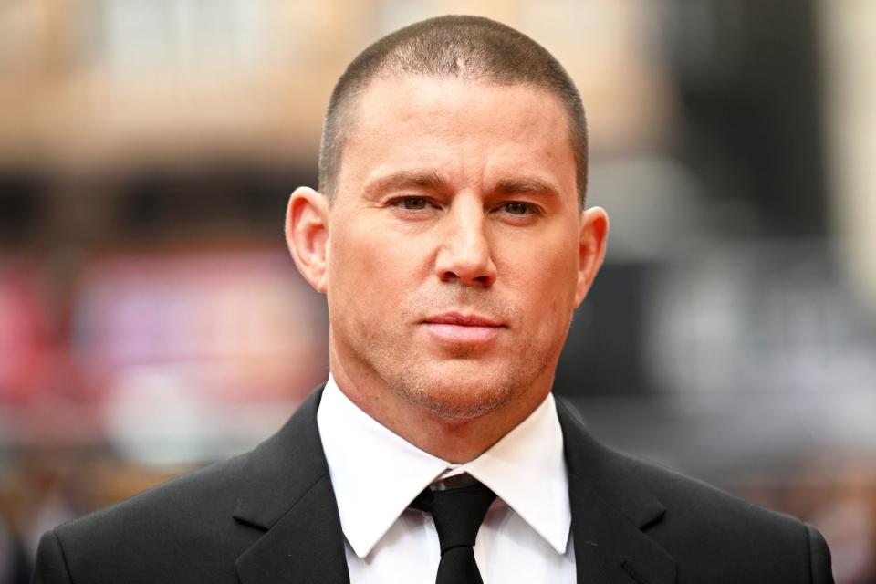 <p>Stuart C. Wilson/Getty</p> Channing Tatum promotes 