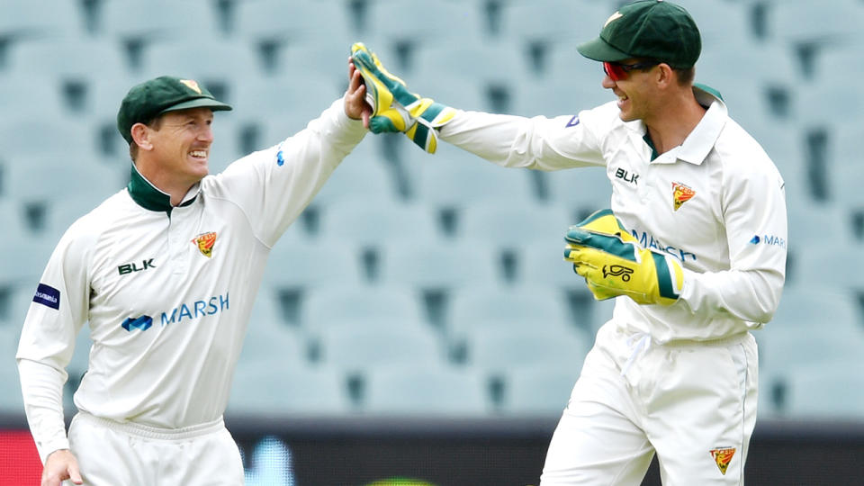 Tim Paine and George Bailey, pictured here in action for Tasmania in 2019.