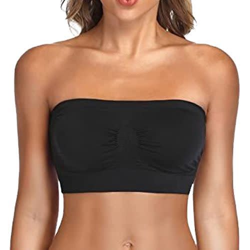 Strapless Comfort Wireless Bra with Slip Silicone Bandeau Bralette