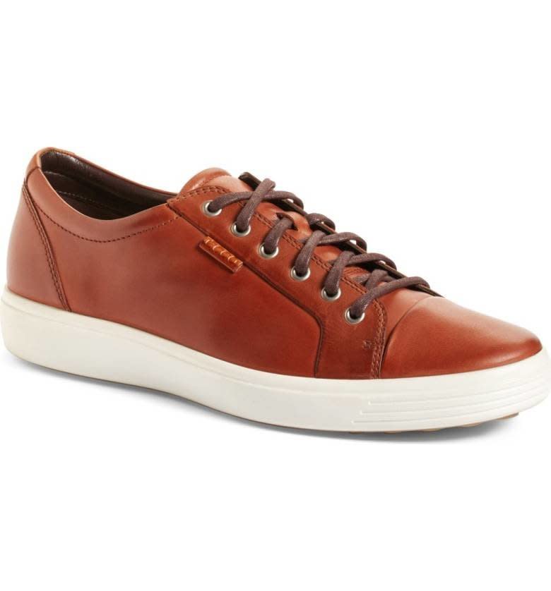 Sophisticated with a hint of practicality. <a href="http://shop.nordstrom.com/s/ecco-soft-vii-lace-up-sneaker-men/4022930?origin=category-personalizedsort&amp;fashioncolor=MAHOGANY" target="_blank">Shop them here</a>.&nbsp;