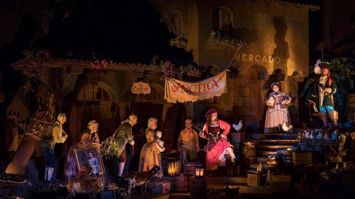  Redd and the Pirate Audction at Pirates of the Caribbean. 