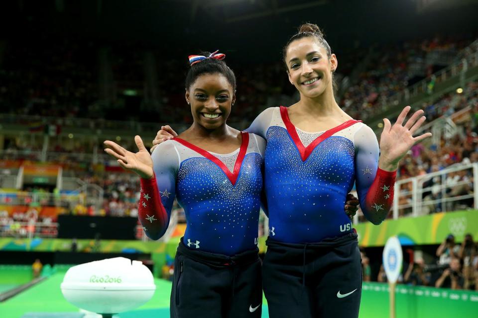 No scoop or v-neck leotards for gymnasts.