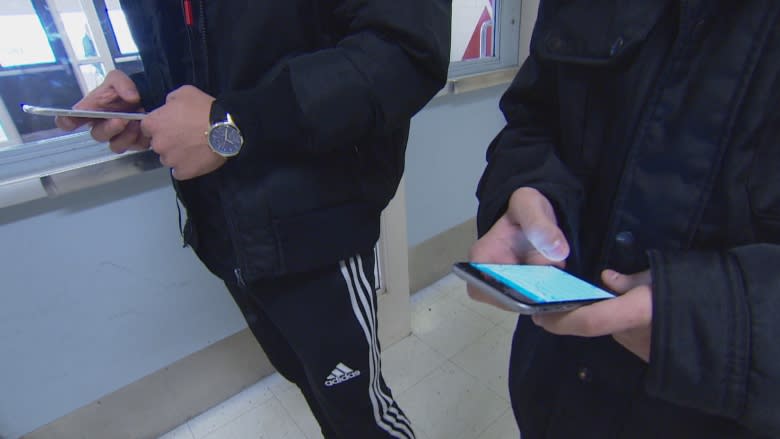 Some Edmonton high school students shelve their cellphones ... for now