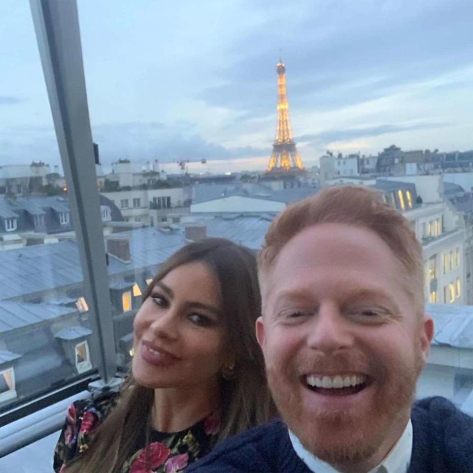 <p><strong>Location:</strong> Paris, France</p> <p>The City of Love was the international home base of the cast of <em>Modern Family</em> while they were in town filming a special Valentine's Day episode for the show's final season. In between shoots, the stars — including Sofia Vergara, Jesse Tyler Ferguson, Sarah Hyland and their significant others — did some sight-seeing and enjoyed sweet Parisian treats, ending their days at <a href="https://www.peninsula.com/en/paris/luxury-hotel-room-suite-types" rel="nofollow noopener" target="_blank" data-ylk="slk:The Peninsula Paris;elm:context_link;itc:0;sec:content-canvas" class="link ">The Peninsula Paris</a> hotel.</p>