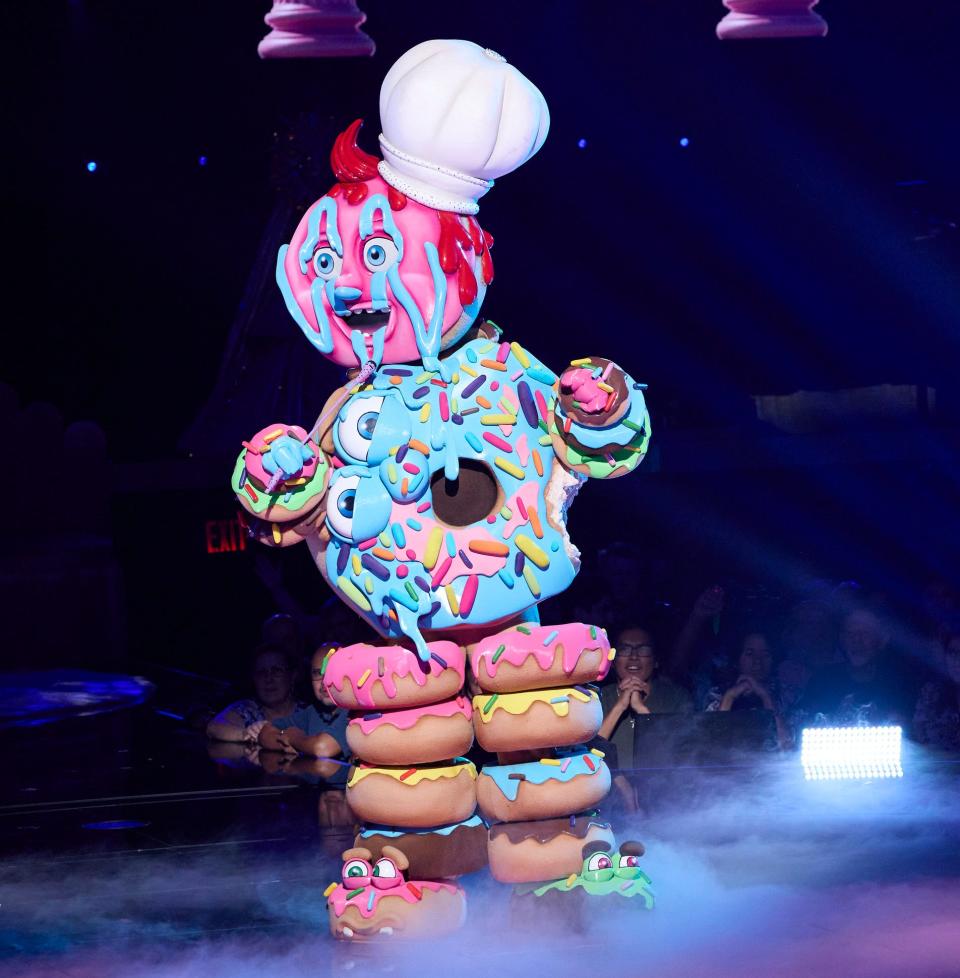 Donut in the “Soundtrack To My Life” episode of "The Masked Singer" airing Wednesday, Dec. 13, 2023.