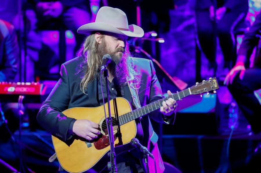 Chris Stapleton performs at the 2018 Medallion Ceremony at the Country Music Hall of Fame and Museum on Sunday, Oct. 21, 2018, in Nashville, Tenn. (Photo by Al Wagner/Invision/AP)