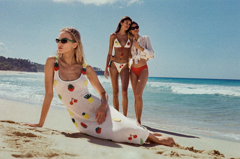 The Staud swimwear capsule is sold at staud.clothing and Shopbop.