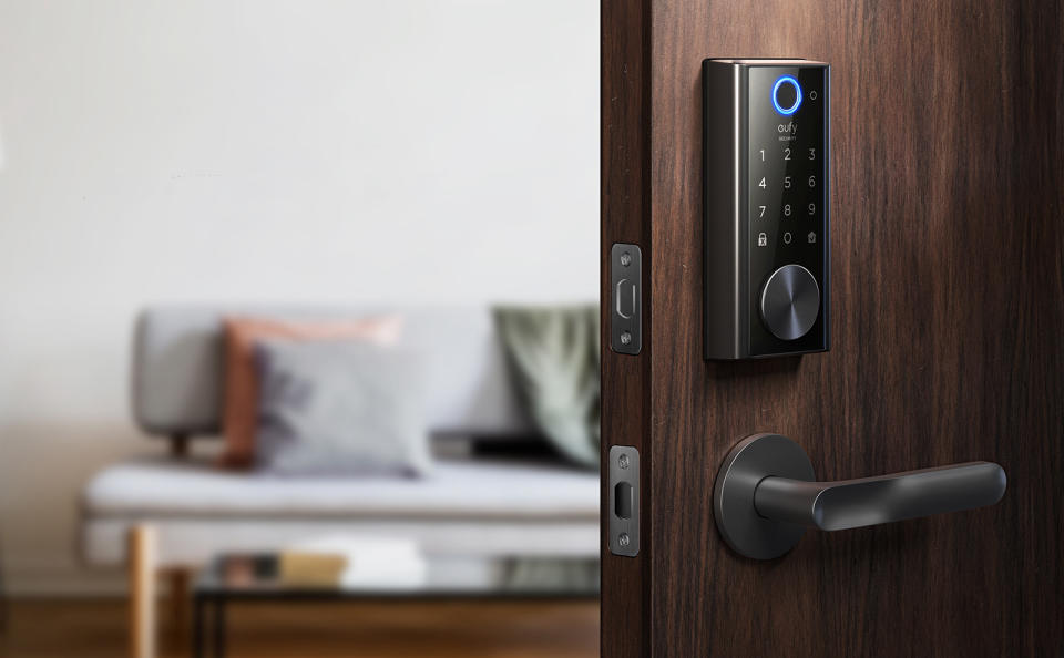 The Eufy Smart Lock Touch by Anker supports unlocking with a smartphone, PIN code, key, or even a fingerprint