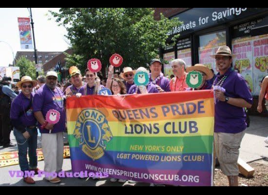 From Michael Cruz: "I am the Secretary of the Queens Pride Lions Club.  We are the first LGBT Lions Club in NYC.    Here is a photo of us marching in the Queens Pride 2012 parade on June 3." 