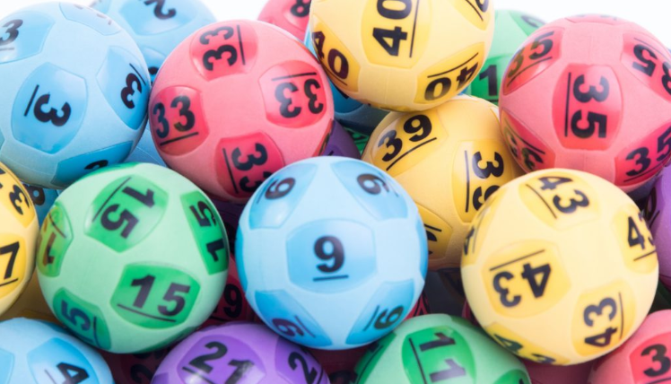 Lotto balls pictured ahead of The Lott's $30 million Megadraw on December 28.