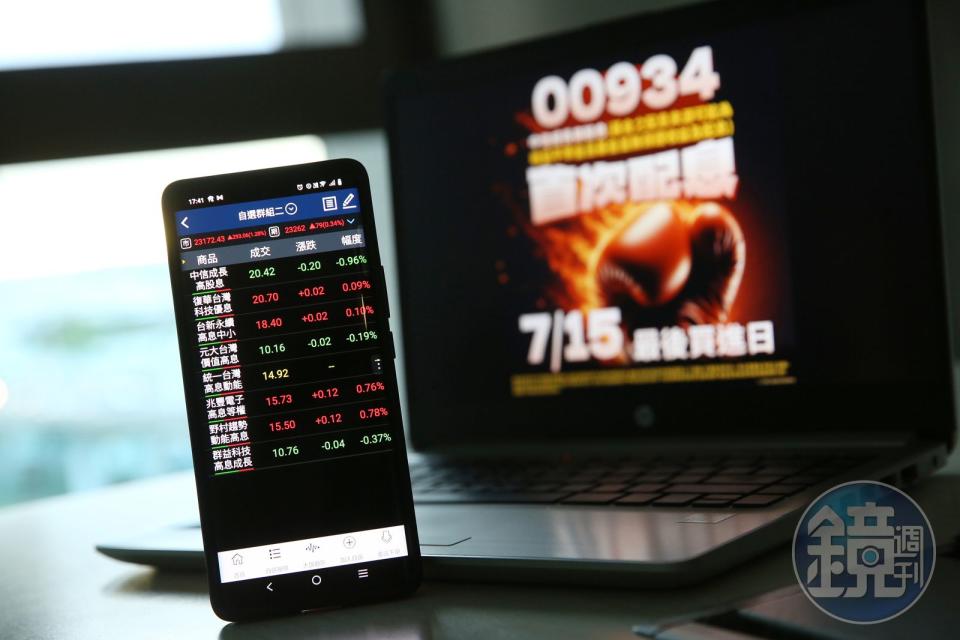 00934首次配息金額0.33元，換算當期殖利率1.6%，年化配息率逾19%。