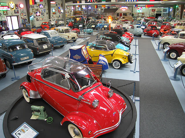 The interior of Bruce Weiner's Microcar Museum in Georgia