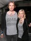 To say Shepard and Bell are major <em>Game of Thrones</em> fans would be a massive understatement. The two have no problem flaunting their love for the fantasy series — in fact, they'll take any chance they get to do so! The couple attended the season 6 premiere party decked out in <em>GoT</em> shirts that read, “Stark in the streets. Wildling in the sheets.” They released a <em>Game of Thrones</em>-themed music video and Bell even wore a <a rel="nofollow noopener" href="https://twitter.com/DarcyCarden/status/1117862320053551104" target="_blank" data-ylk="slk:GoT dragon costume;elm:context_link;itc:0;sec:content-canvas" class="link "><em>GoT</em> dragon costume</a> on the set of <em>The Good Place</em>. Their fandom knows no bounds. 