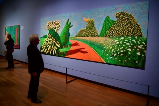 'May Blossom on the Roman Road', part of Hockney's Amsterdam exhibition