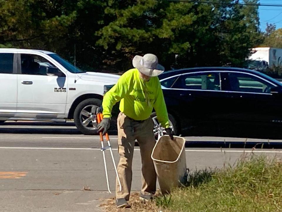 Working on busy New Bern Avenue, Gus Vandermeeren has never been hit by a car. But he’s come close after stepping on an untied shoelace and falling on the pavement. “Now, I always check my shoelaces.”