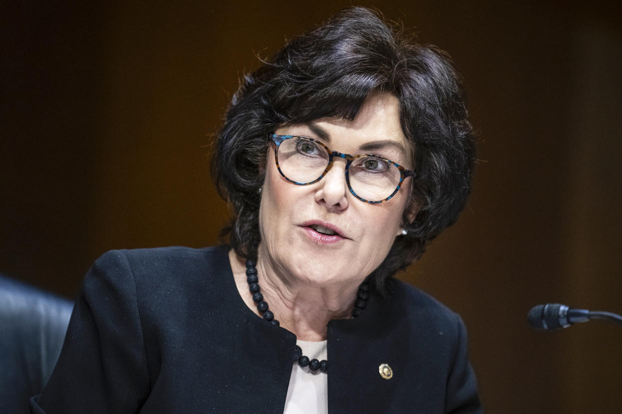 Jacky Rosen, D-Nev., in Dirksen Building on March 15, 2022. (Tom Williams / CQ-Roll Call, Inc via Getty Images file)