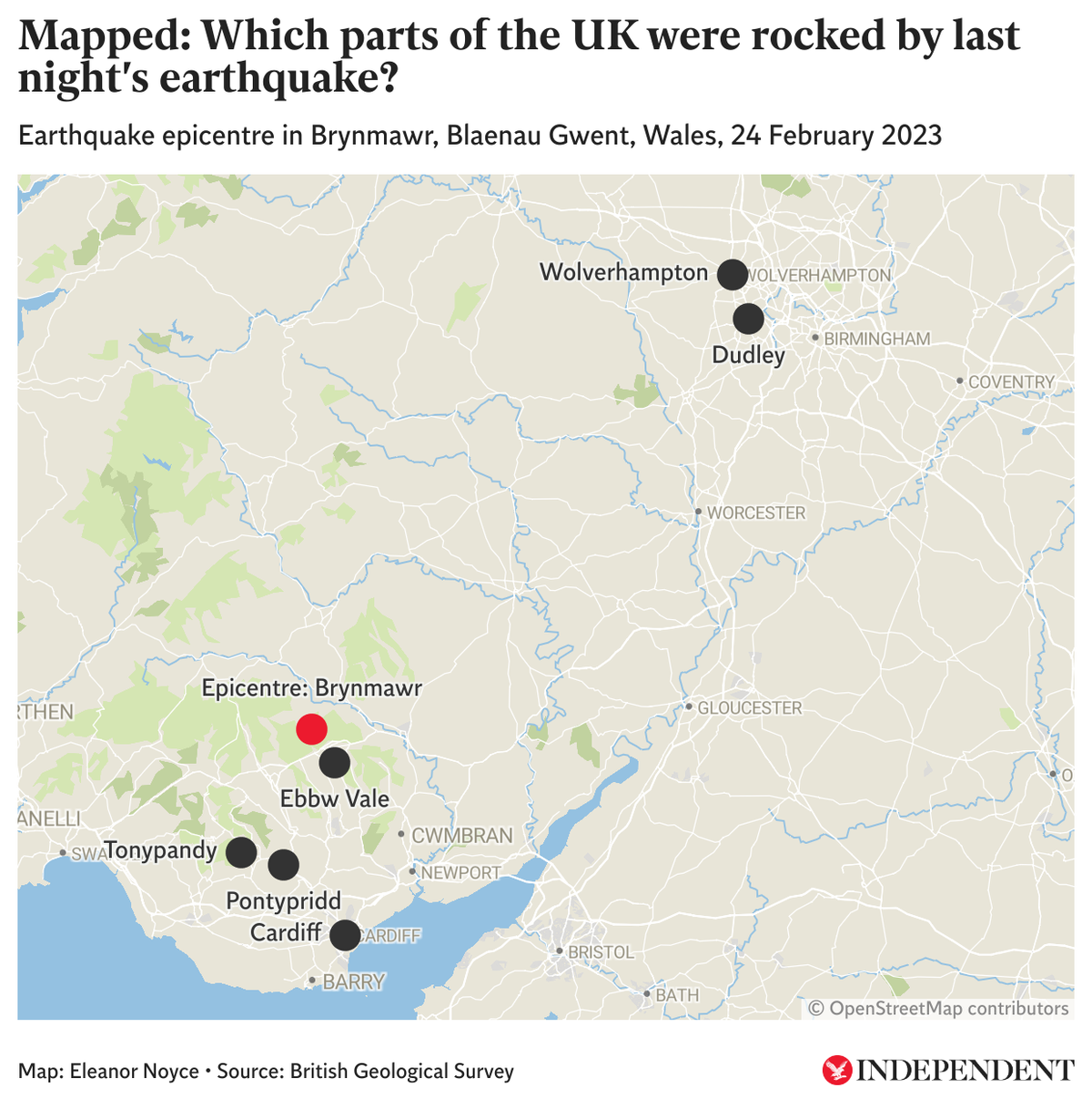 Mapped: Which parts of the UK were rocked by last night’s earthquake? (The Independent/Datawrapper)