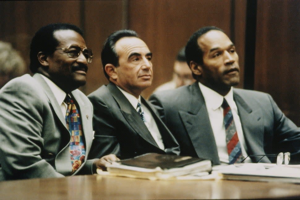 Johnnie Cochran, Robert Shapiro, and O.J. Simpson