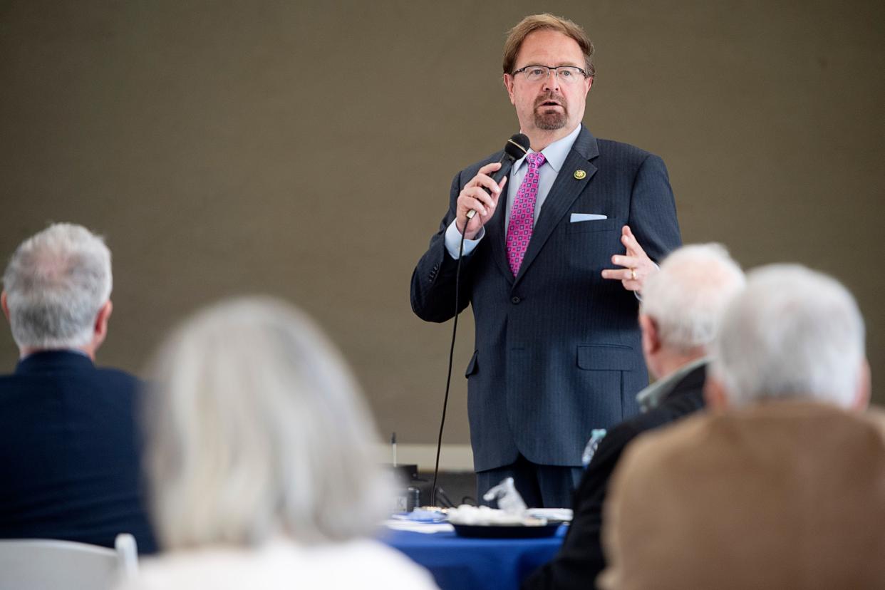 Congressman Chuck Edwards spoke at the CIBO meeting March 31, 2023.