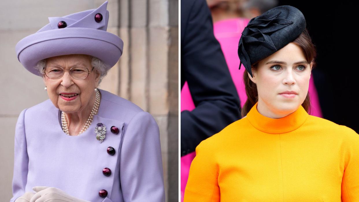  Queen Elizabeth's bizarre royal rule Princess Eugenie can't break here. Seen here are Queen Elizabeth in Scotland and Princess Eugenie outside Westminster Abbey. 