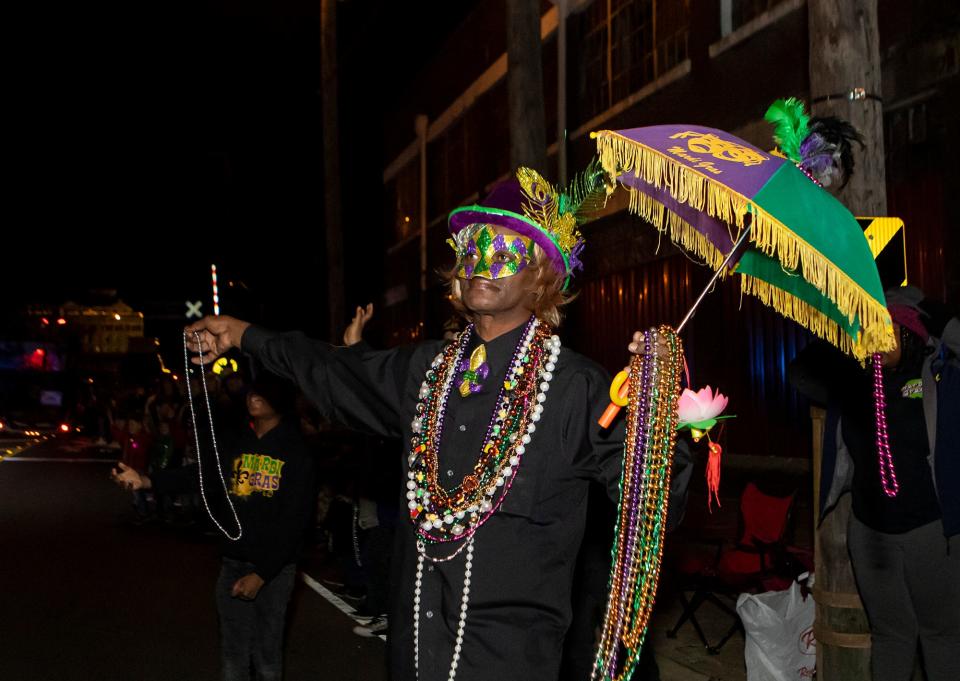 The Krewe de Riviere held its inaugural Mardi Gras parade through the Twin Cities on Feb. 8