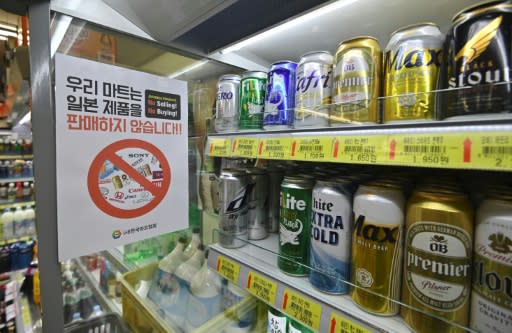 Patriotic South Korean beer drinkers are shunning Japanese brews as a trade row with Tokyo worsens