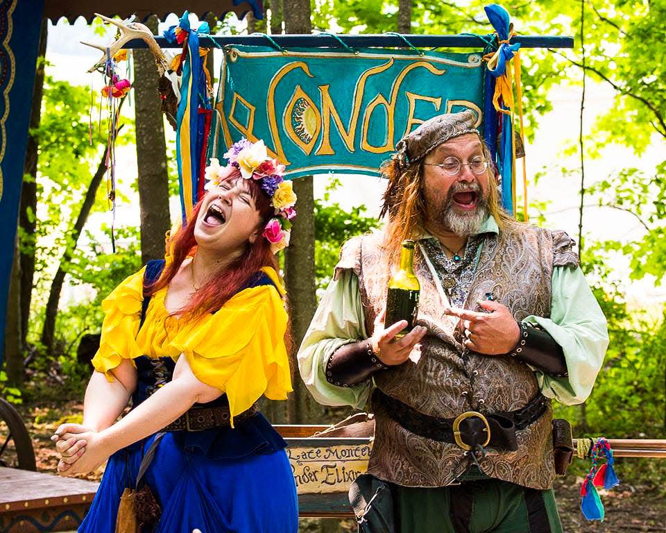 The fast-talking, clever Wonder of Elixir of Life performers perform in a "medicine show" with humor, fortune telling and magic acts.