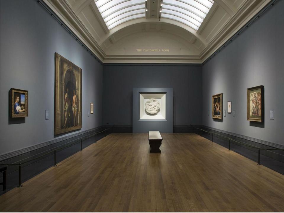 Michelangelo’s 'Taddei tondo' has now been installed in the National Gallery‘s Michelangelo & Sebastiano show (National Gallery )