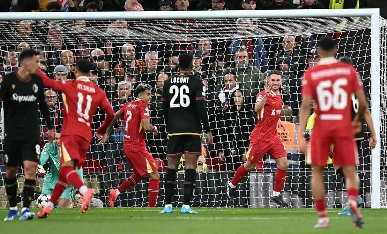 Alexis Mac Allister convirtió el gol de Liverpool