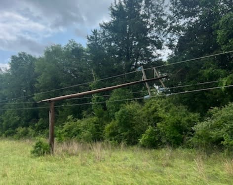 Downed power line photo courtesy of SWEPCO.