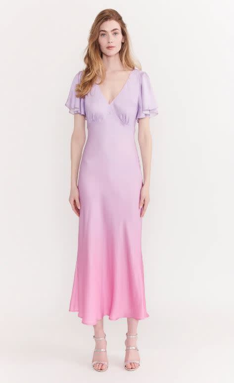 lilac ombre midi dress 