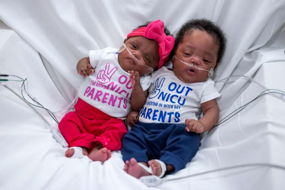 PHOTO: Twins Kimyah and DJ were born at just 22 weeks and one day in October 2022. (Annie O’Neill/Cleveland Clinic)