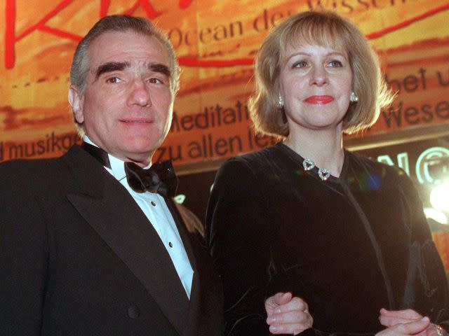 <p>Volker Dornberger/picture alliance/Getty</p> Martin Scorsese and Helen Morris at the premiere of 'Kundun' on March 11, 1998 in Germany.