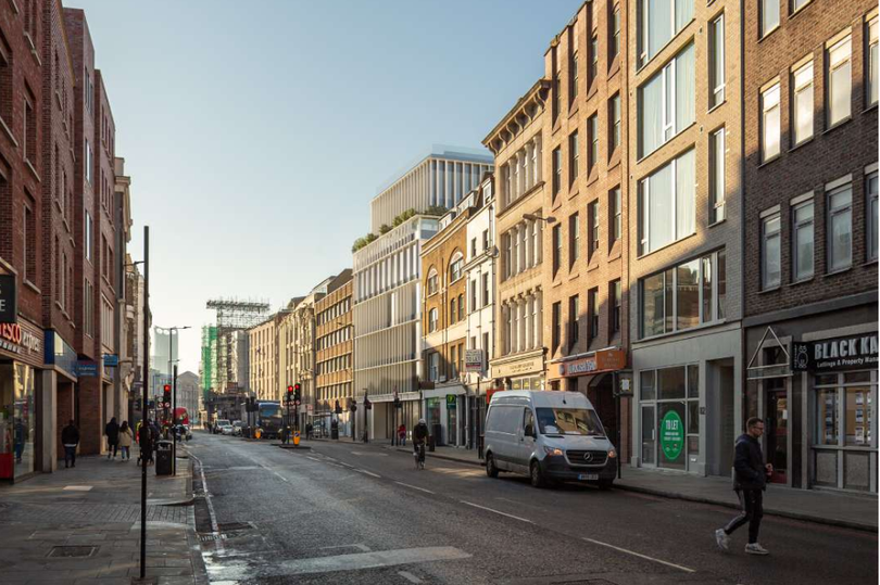 CGI of how the proposed eight-storey office block could look on Borough High Street