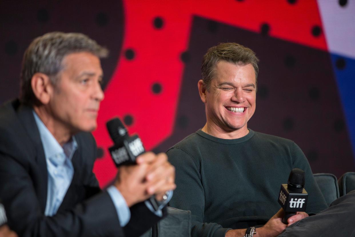 Matt Damon et George Clooney, ici lors du Toronto International Film Festival, en septembre 2017.