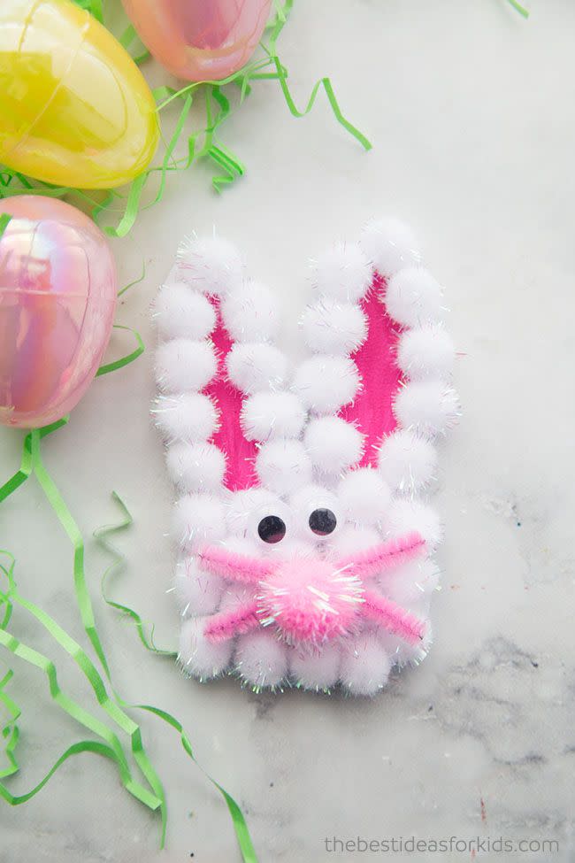 pompom bunny card diy easter cards