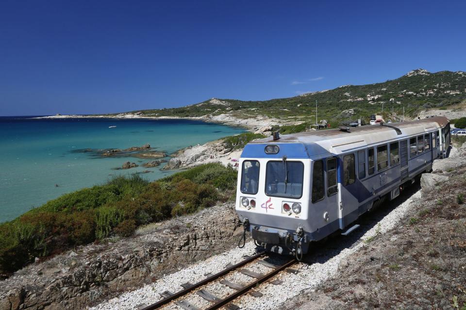 6) Take in Corsica's beach views by train