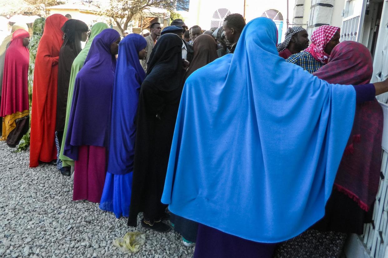 People wait in line to cast their votes during the last election in Somaliland: AFP/Getty Images