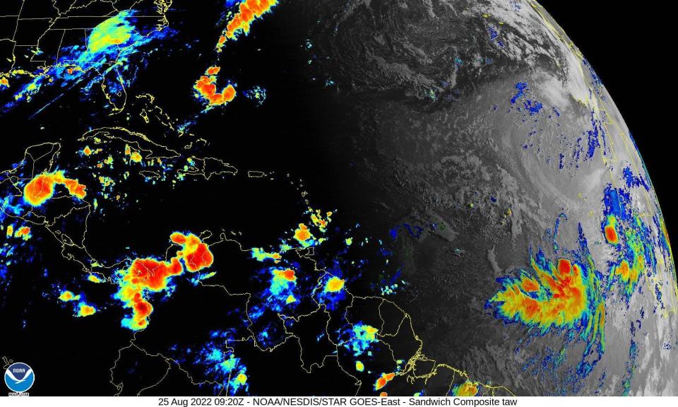 Tropical conditions 6 a.m. Aug. 25, 2022.