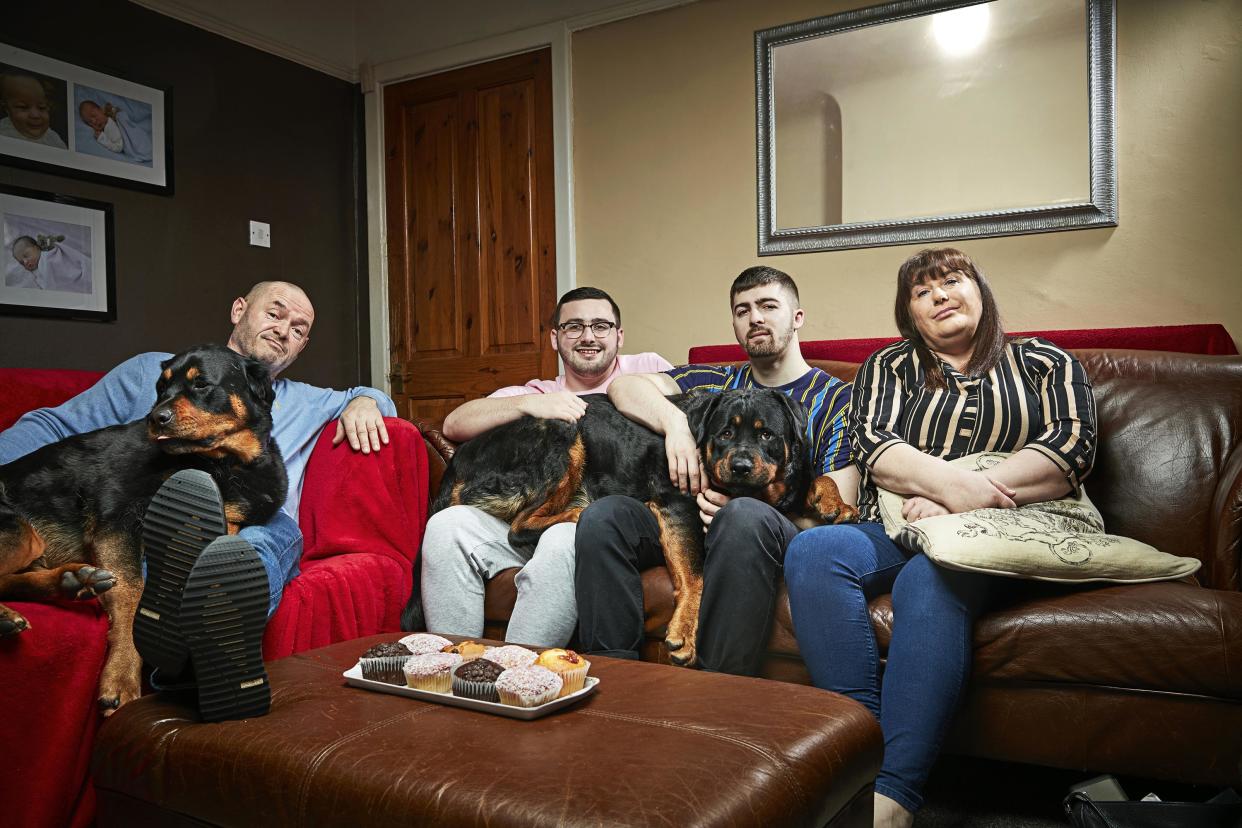 'Gogglebox' star Shaun Malone (second left) has become a dad. (Channel 4)