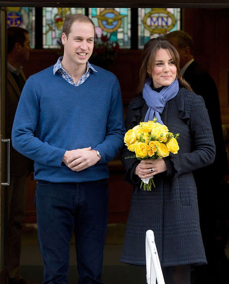 Proud new parents Prince William and Kate Middleton.