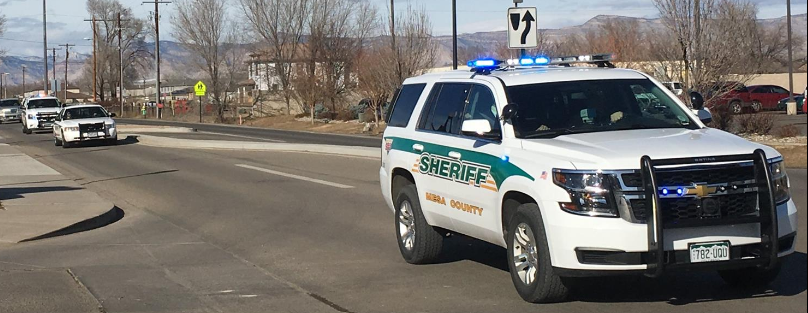 Mesa County Sheriff's Office deputies en route to a scene.