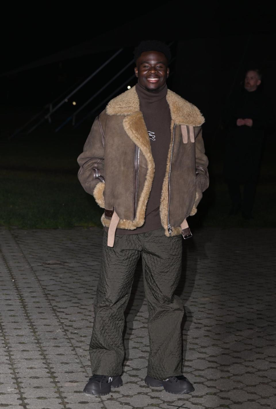 Ο Bukayo Saka παρευρίσκεται στην επίδειξη Burberry κατά τη διάρκεια της Εβδομάδας Μόδας του Λονδίνου 2024 τον Φεβρουάριο (Jeff Spicer/Getty Images)